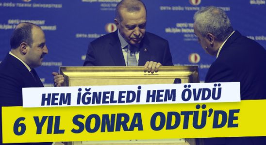 Erdoğan 6 sene sonra ODTÜ'ye adım attı ODTÜ'lülere bakın neler dedi?
